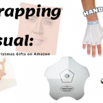 Image showcasing the top 5 weirdest Christmas gifts on Amazon: UFO Detector, Bacon-Scented Soap, Toilet Mug, Nicolas Cage Pillowcase, and Handerpants - Underpants for Your Hands.